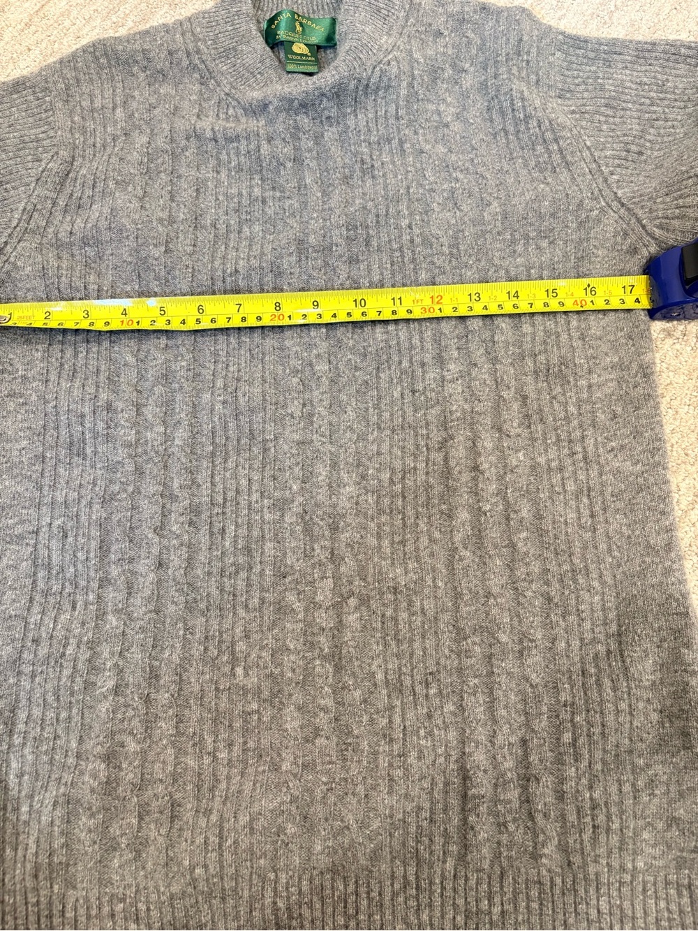 Vintage Ralph Lauren Santa Barbara Racquet Club 100% Lambswool Rib Knit Sweater - Picture 8 of 11